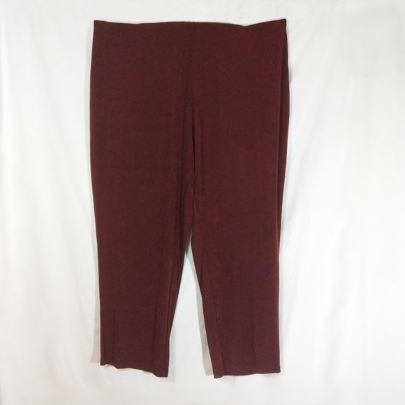 B.L.E.U. Pants - NWT 3X B.L.E.U. Maroon/Wine Ribbed Acetate Pants